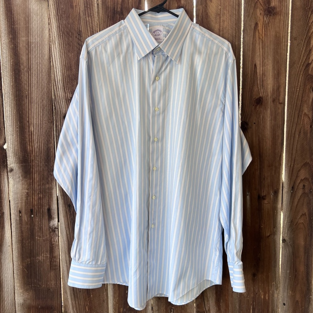 Brooks Brothers Light Blue and White Pinstripe Shirt